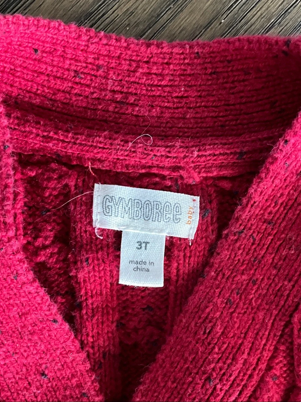 Gymboree Bright Red Cable Knit Cardigan with Pockets